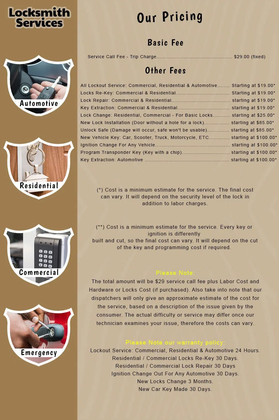 Elite Locksmith Services Hacienda Heights, CA 626-376-4385